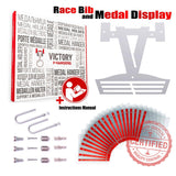 Race Bib Holder + Medal Hanger Display Rack V2-Victory Hangers®