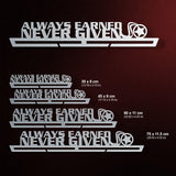 Suport Medaii Always Earned Never Given-Victory Hangers®