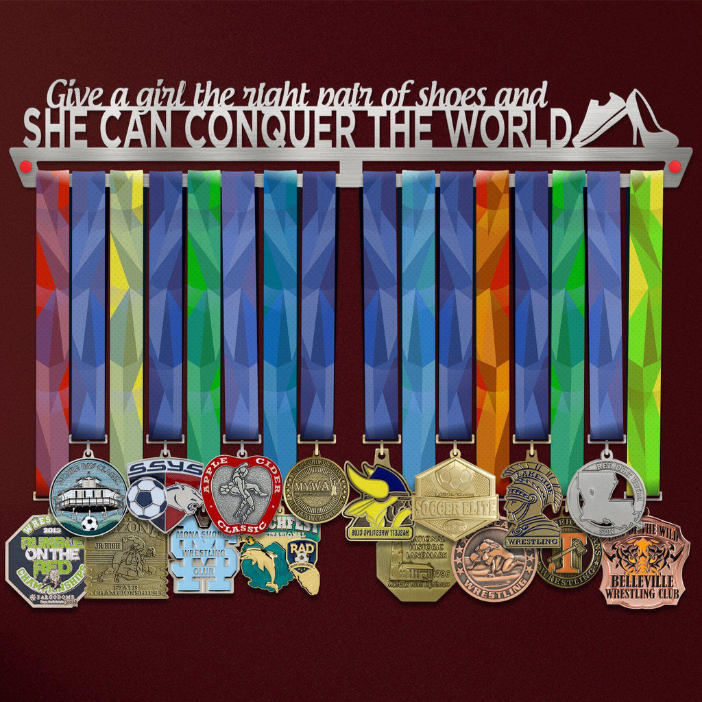 Suport Medalii Give a Girl The Right Shoes, And She Can Conquer The World-Victory Hangers®